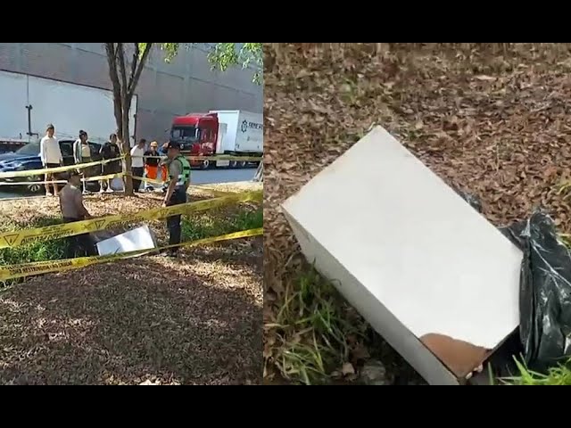 ⁣Ate: Hallan cadáver de mujer dentro de una caja en la vía pública