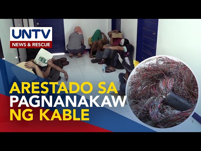 ⁣Organisadong grupo, huli sa pagnanakaw ng cable wire sa Davao City