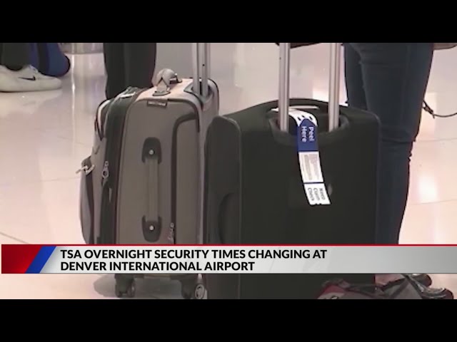 TSA ends overnight security screening at Denver International Airport