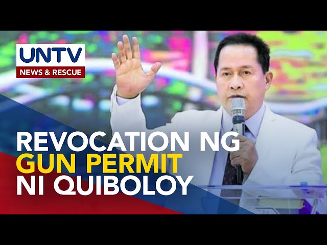 ⁣Rekomendasyon ng FEO na kanselahin ang gun permit ni Quiboloy, posibleng desisyunan ngayong linggo
