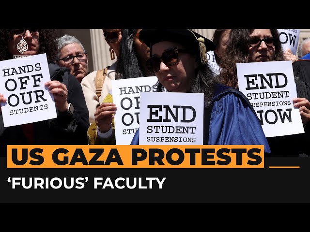 Columbia faculty ‘furious’ over student arrests at Gaza protests  | #AJshorts