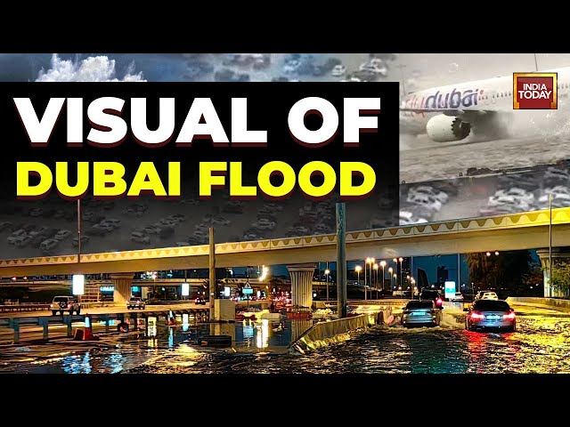 ⁣Dubai Flood: Visuals Of Record-Breaking Storm And Flooding | Dubai Rain Live Visuals | India Today
