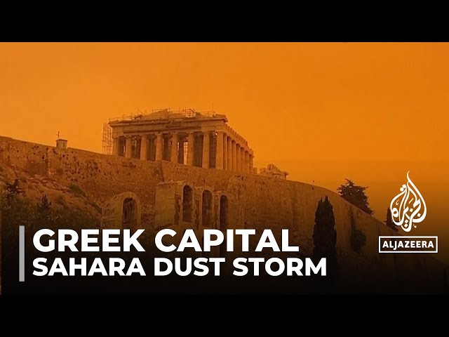 ⁣'Apocalyptic' orange haze: Sahara dust storm hits Greek capital