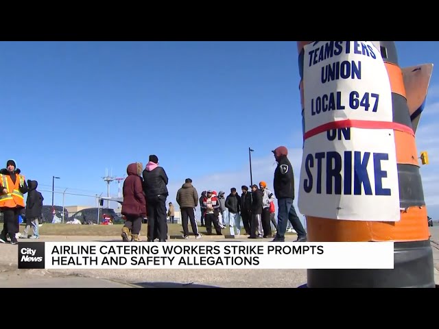 ⁣Airline catering workers strike continues into it’s second week