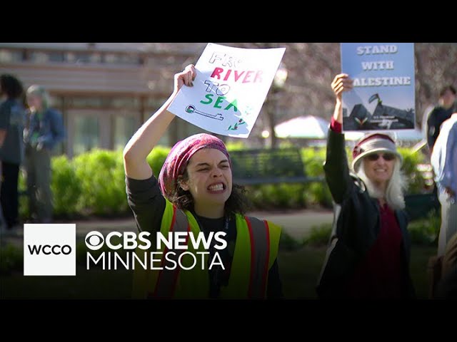 ⁣UMN students make their voices heard at pro-Palestinian protest