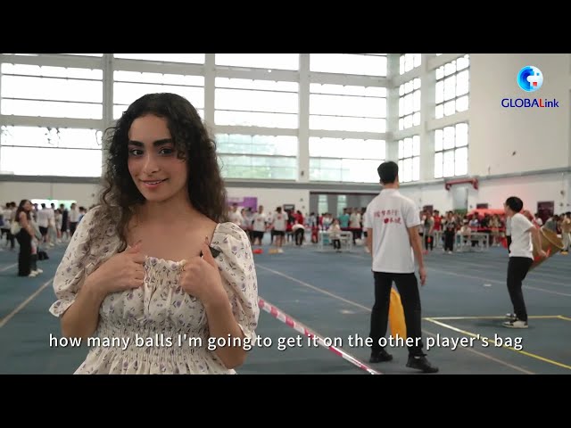 ⁣GLOBALink | Egyptian student catches ethnic sports fever