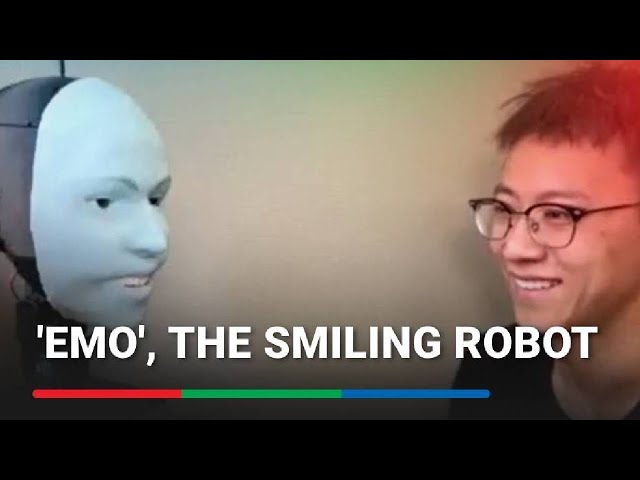 ⁣Smiling robot face uses AI to mimic a person’s smile
