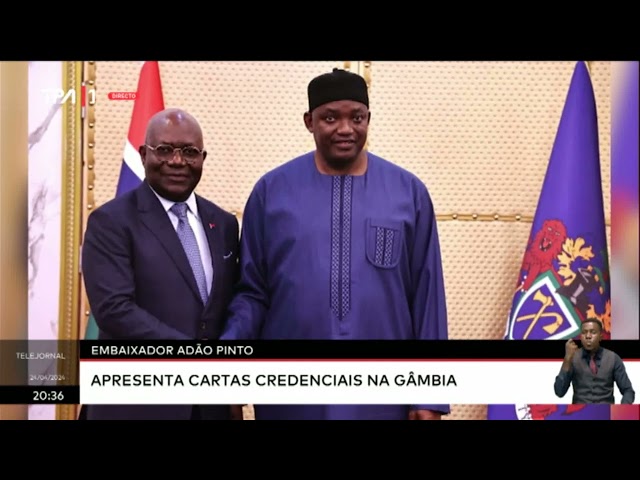 ⁣Embaixador Adão Pinto - Apresenta cartas credenciasna Gâmbia