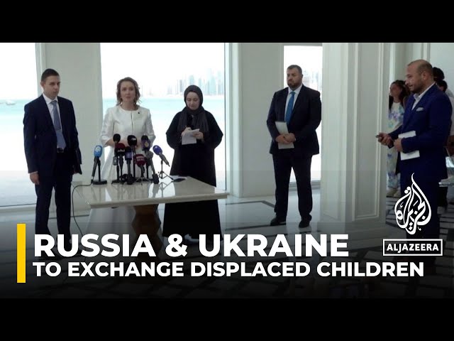 ⁣In Qatar-brokered deal, Russia and Ukraine to exchange displaced children