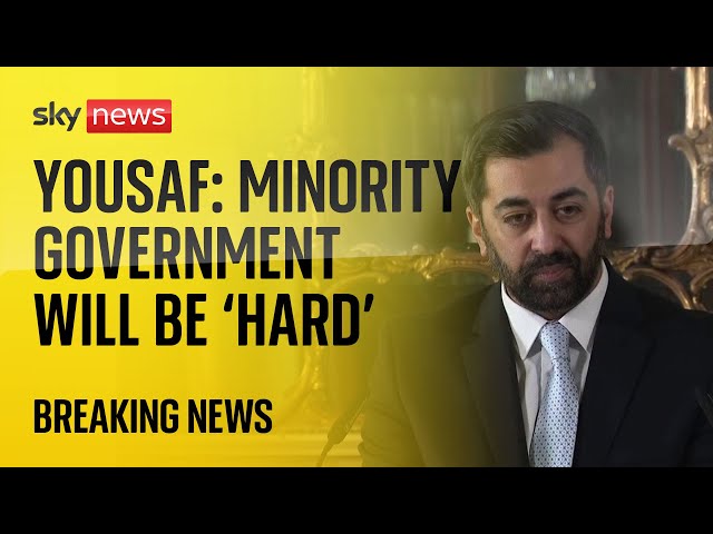 ⁣Yousaf admits minority government will be 'hard' & 'tough' as he scraps rela