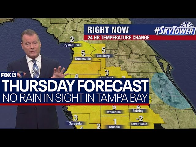 Tampa weather April 25, 2024 | no rain in sight in weather pattern