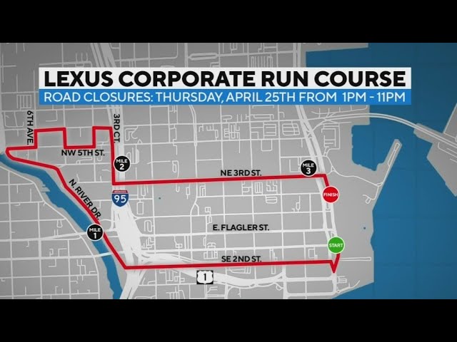 ⁣Thousands to take part in Lexus Corporate Run in Miami on Thursday