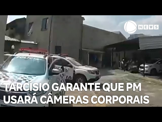 Tarcísio assume compromisso para que PM use câmeras corporais