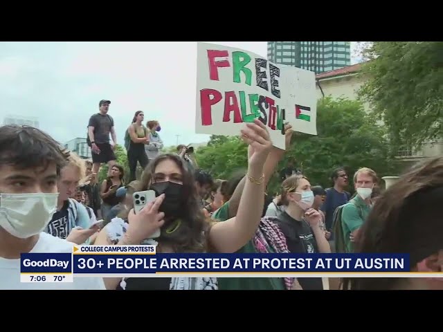 30+ people arrested at UT Austin Palestine rally