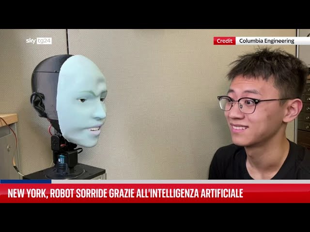 ⁣New York, robot sorride grazie all'intelligenza artificiale