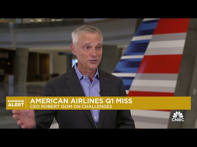 ⁣American Airlines CEO Robert Isom on Q1 miss, Boeing's delivery delays and new airline refund r