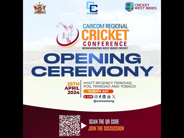 ⁣CARICOM Regional Cricket Conference - Thursday April 25th, 2024