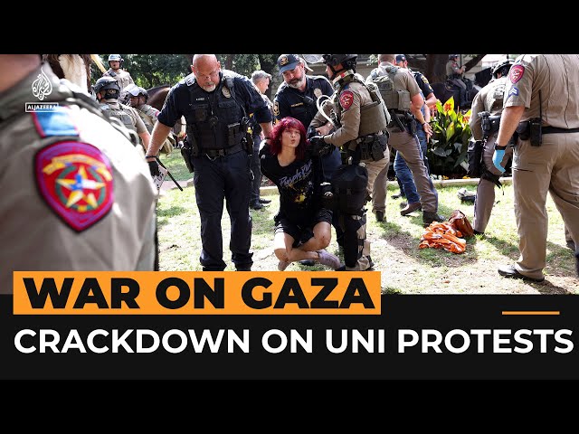 Police crack down on protest camps at US universities | Al Jazeera Newsfeed