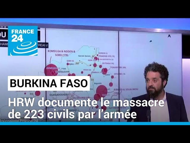 ⁣Burkina Faso : HRW documente le massacre de 223 civils par l’armée dans le nord du pays