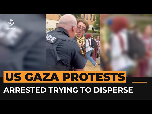 Police arrest student protester trying to negotiate peaceful disbandment | Al Jazeera Newsfeed