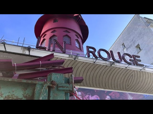 ⁣Moulin Rouge's iconic windmill sails collapse overnight