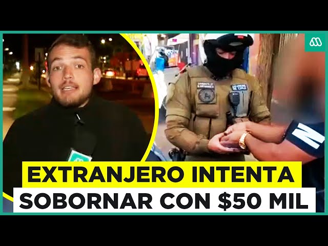 ⁣Motociclista venezolano intenta sobornar con 50 mil pesos a policía chileno