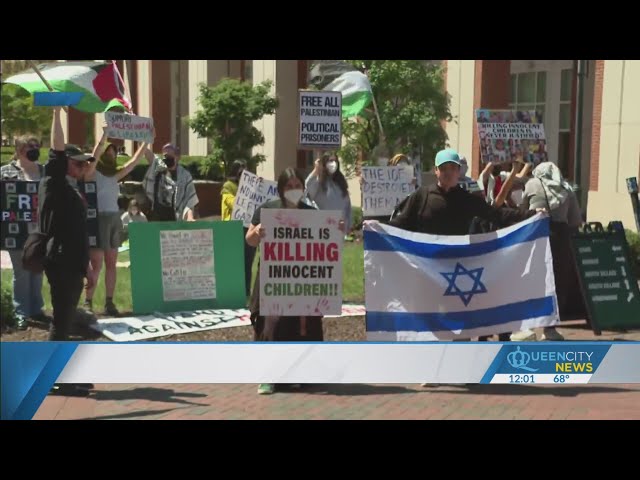 ⁣Israel-Palestine protests hit UNC Charlotte campus