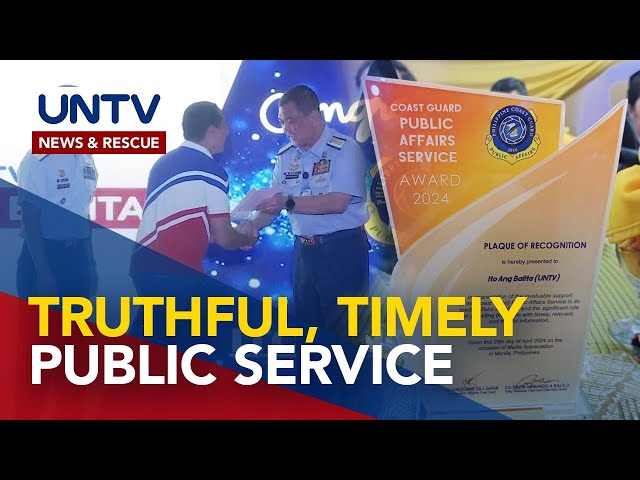 ⁣UNTV’s flagship program ‘Ito Ang Balita’ gets Public Affairs Service Award from PCG
