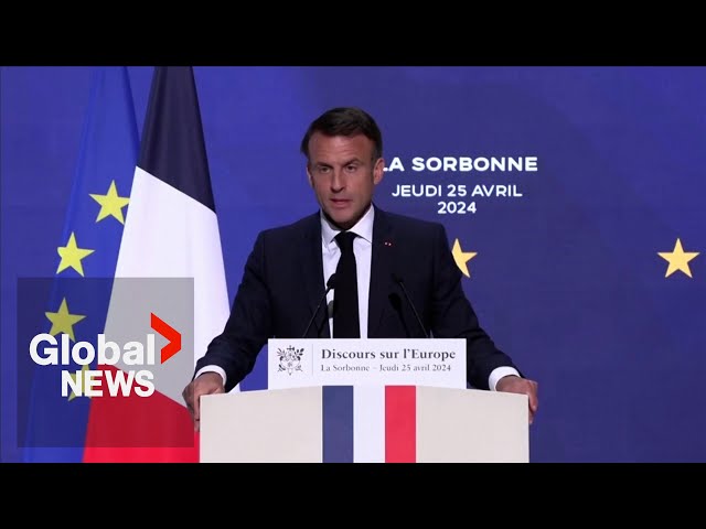 ⁣"Europe could die": Macron urges stronger defences, presence on global stage
