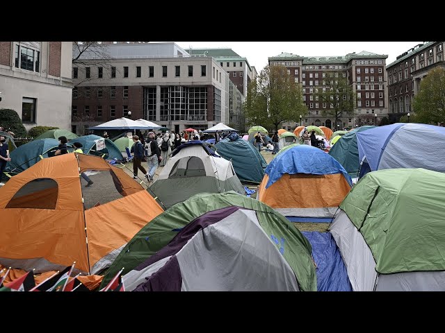 ⁣Columbia University's deadline for protesters to remove encampments approaches