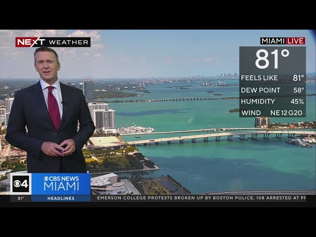 South Florida Weather for Thursday 4/25/2024 12PM