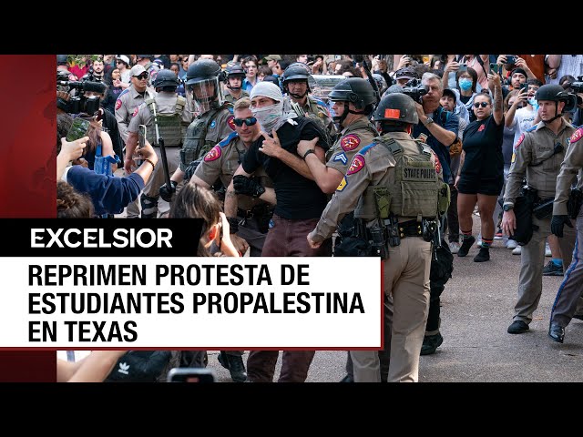 ⁣Estudiantes arman protesta proPalestina en campus de Texas