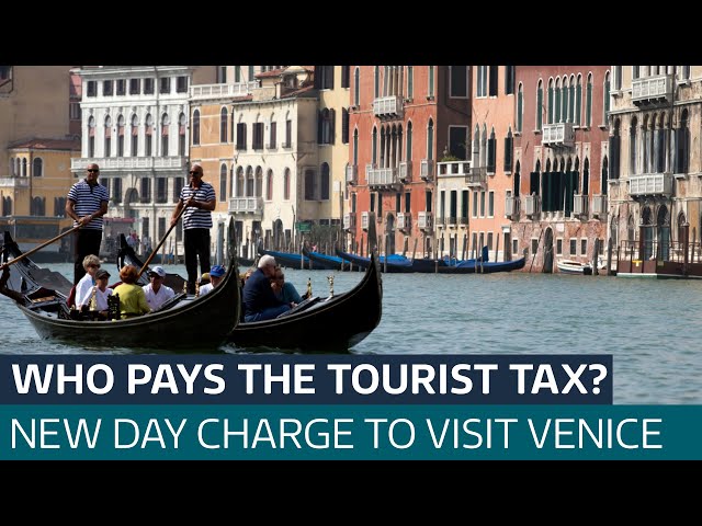 ⁣Venice begins charging day-trippers €5 to enter city | ITV News