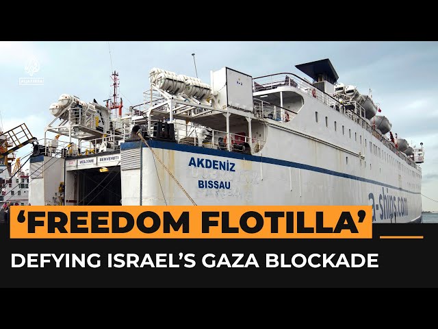 ⁣‘Gaza Freedom Flotilla’ prepares to challenge Israeli blockade | Al Jazeera Newsfeed