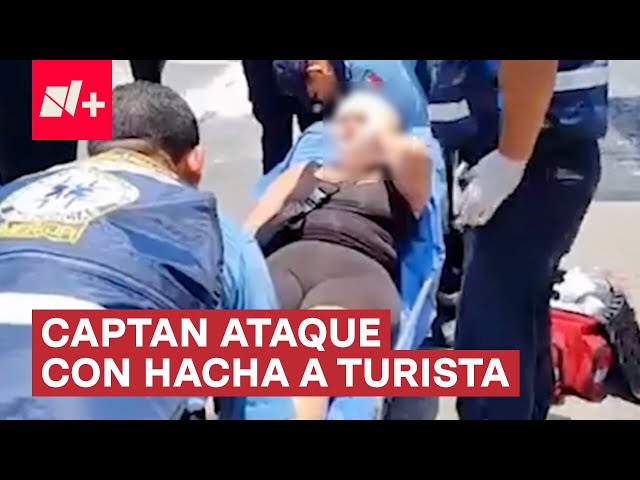 ⁣Atacan con un hacha a turista canadiense en el centro de Mérida - N+