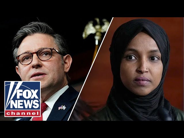 ⁣Mike Johnson torches 'absurd' criticism from Ilhan Omar
