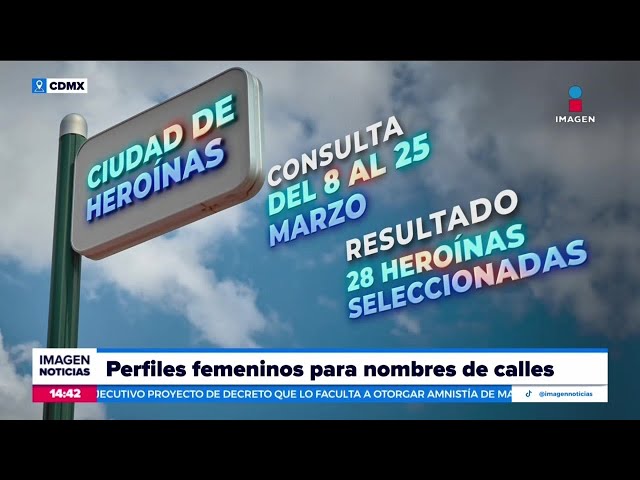 “Ciudad de Heroínas” busca cambiar la nomenclatura de calles por nombres de mujeres