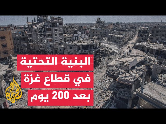 ⁣بالأرقام.. خسائر البنية التحتية في قطاع غزة جراء الحرب