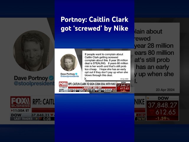 ⁣Dave Portnoy says Caitlin Clark ‘getting screwed’ with Nike shoe deal #shorts