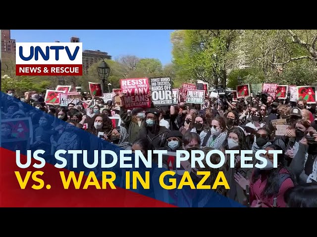 ⁣Mga estudyante sa mga kolehiyo at unibersidad sa Estados Unidos, nagprotesta laban sa giyera sa Gaza