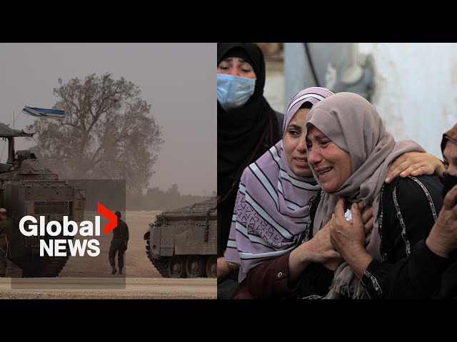 ⁣Israel-Hamas: Gazans and hostages' families continue calls for ceasefire