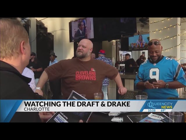 ⁣Fans flock to uptown NFL Draft party without Panthers pick