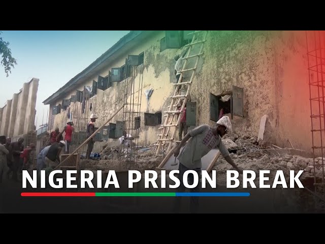 ⁣119 inmates escape after rain damages Nigerian prison