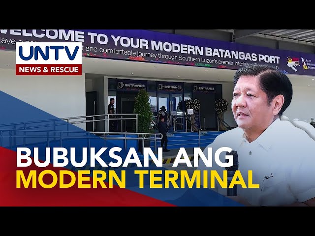 ⁣Inagurasyon ng bagong Batangas Port passenger terminal, pangungunahan ni PBBM