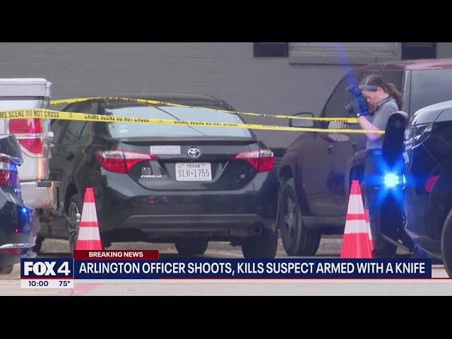 ⁣Knife-wielding man shot and killed by Arlington officer