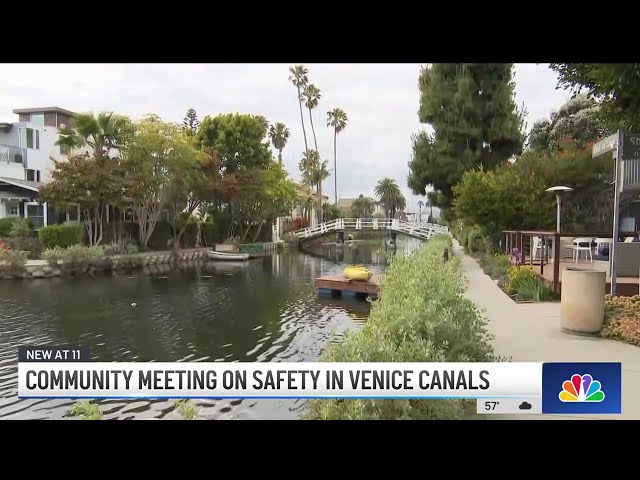 ⁣Community meeting held following Venice canals attacks