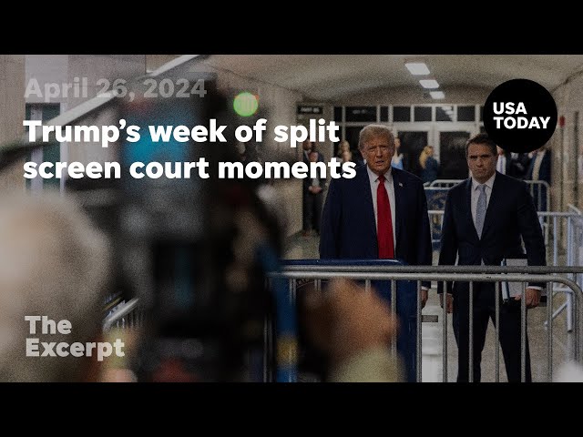 ⁣Trump's week of split screen court moments | The Excerpt