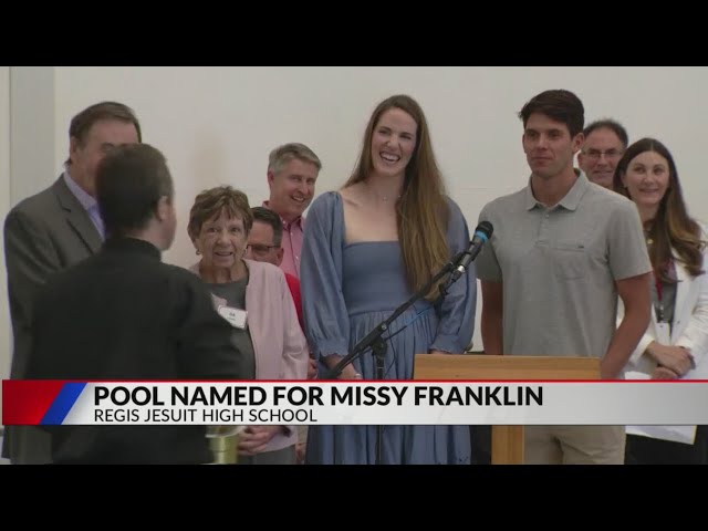 ⁣Olympian Missy Franklin honored at local high school