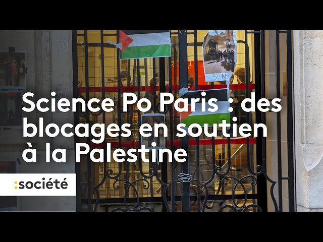⁣Sciences Po : l’établissement est bloqué par des étudiants en soutien à la Palestine