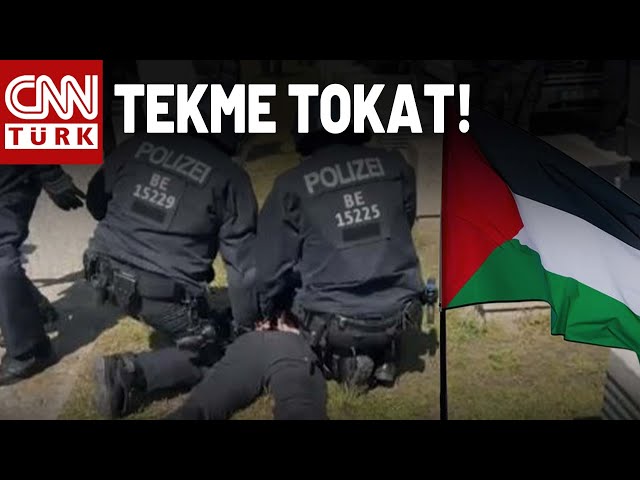 ⁣Almanya Gazze İçin Sokakta! Alman Polisi İsrail Karşıtı Protestocuları Canlı Yayında Gözaltına Aldı!